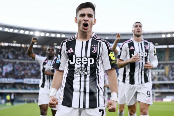 Db Verona 20/09/2025 - campionato di calcio serie A / Hellas Verona-Juventus / foto Daniele Buffa/Image Sport 
nella foto: esultanza gol Francisco Conceicao