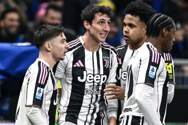 Db Milano 14/02/2026 - campionato di calcio serie A / Inter-Juventus / foto Daniele Buffa/Image Sport 
nella foto: esultanza gol Andrea Cambiaso