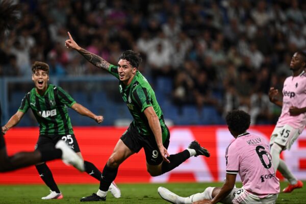 Mg Reggio Emilia 13/09/2026 - campionato di calcio serie A / Sassuolo-Juventus / foto Matteo Gribaudi/Image Sport
nella foto: esultanza gol Kieron Bowie